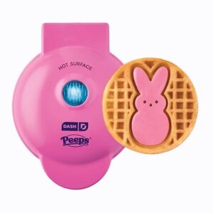 Dash x Peeps Mini Waffle Maker Pink Bunny